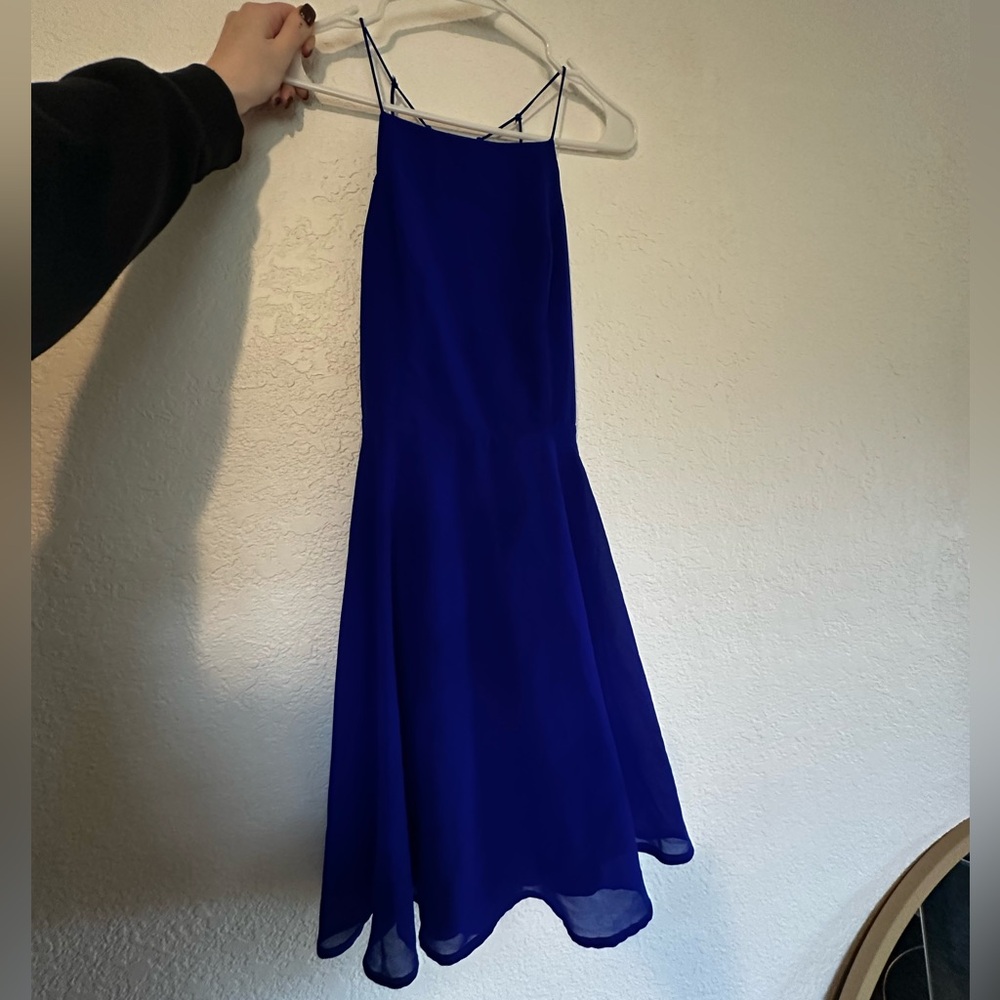 Royal Blue Open Back Mini Dress